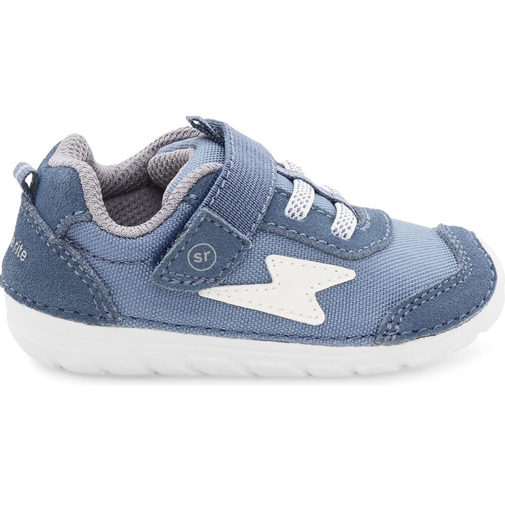 Stride Rite Boys Navy SM Zips Runner Sneaker Size 4 Wide